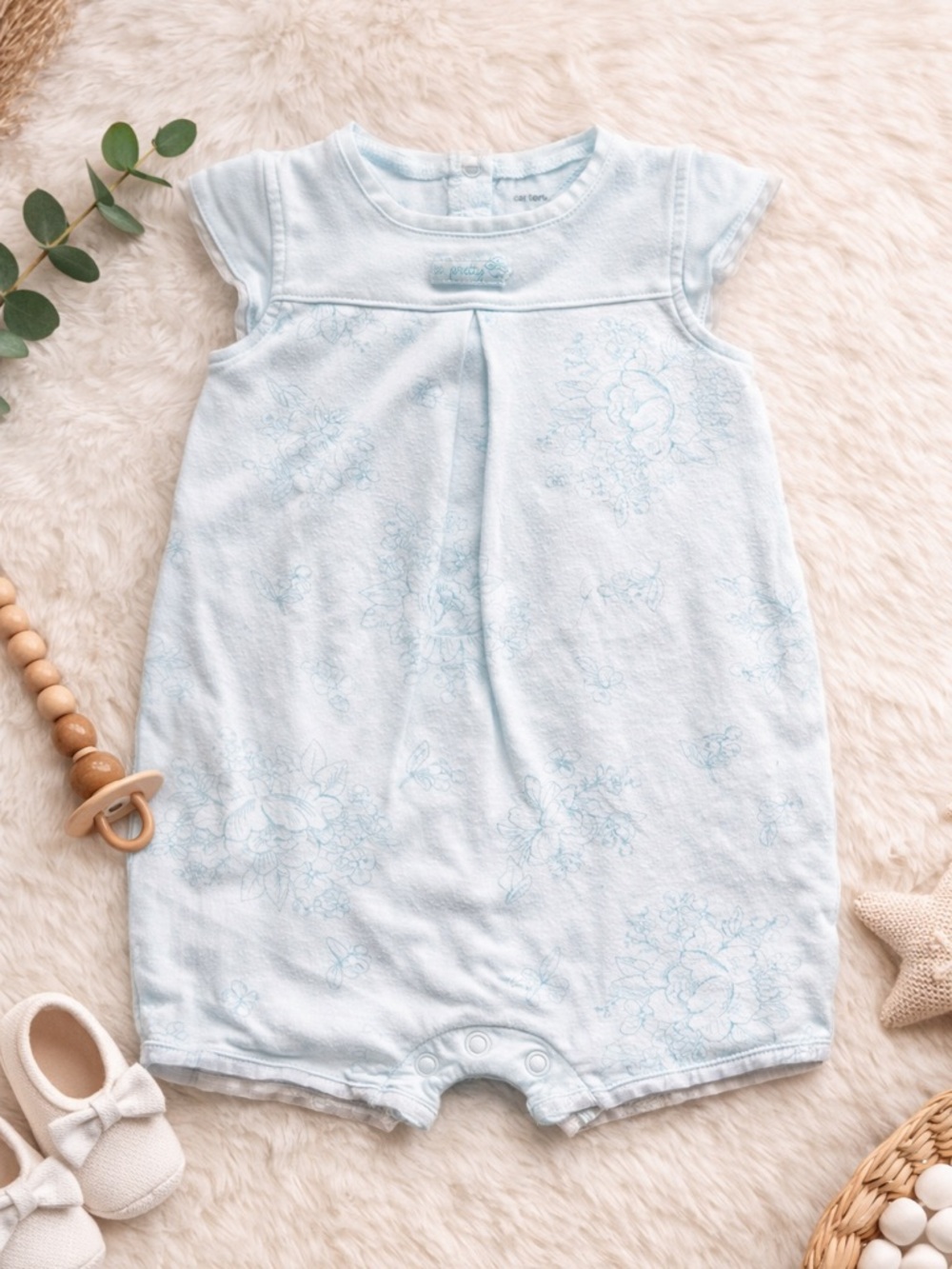 Carter’s | Baby Blue | Floral Romper | 18 Months | Soft Cotton | One Piece
